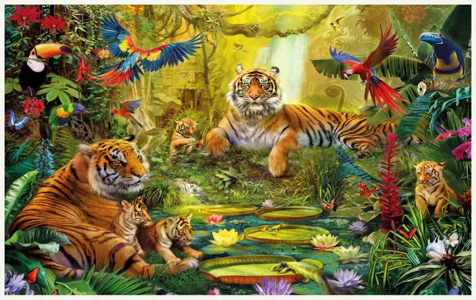 Custom murals photo 3d wallpaper Non-woven mural Sunlight parrot tiger forest children painting 3d wall room wallpaper designs
Custom murals photo 3d wallpaper Non-woven mural Sunlight parrot tiger forest children painting 3d wall room wallpaper designs