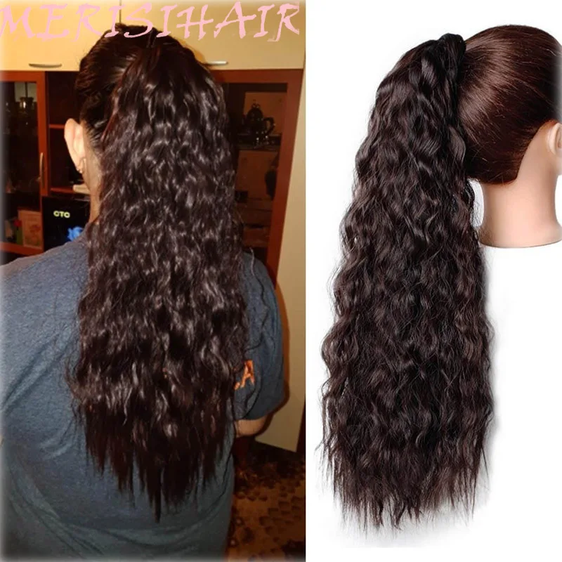 MERISI HAIR Long Kinky Curly Drawstring Ponytail Synthetic Hairpiece Pony Tail Hair Piece For Women Fake Bun Hair Extensions
MERISI HAIR Long Kinky Curly Drawstring Ponytail Synthetic Hairpiece Pony Tail Hair Piece For Women Fake Bun Hair Extensions