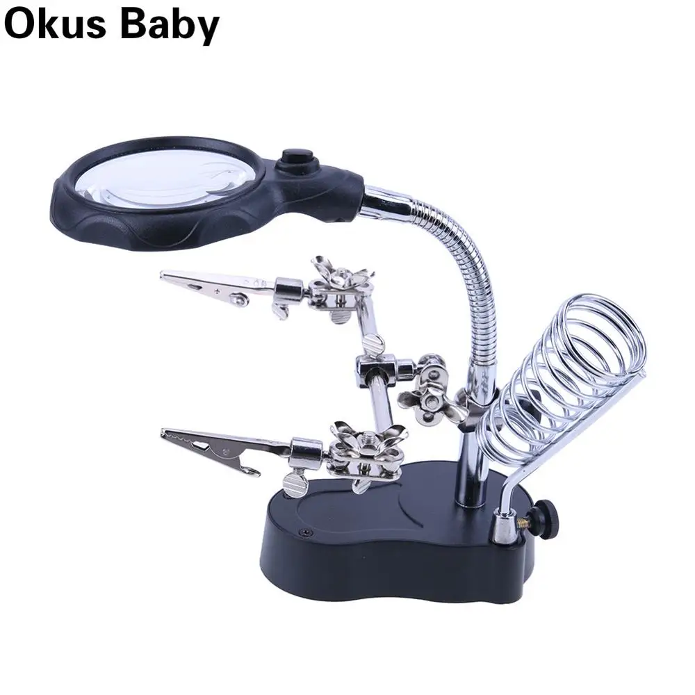 2019 Students Learning Welding Magnifying Glass with LED Light 3.5X-12X lens Auxiliary Clip Loupe Desktop Soldering Repair Tool
2019 Students Learning Welding Magnifying Glass with LED Light 3.5X-12X lens Auxiliary Clip Loupe Desktop Soldering Repair Tool