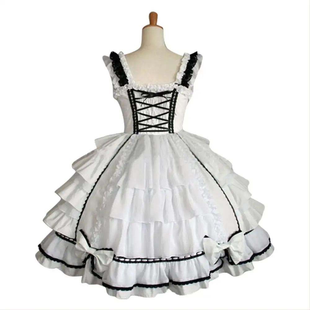 Adult Women Lolita Sweet Gothic Dress Cute Anime Maid Costumes Dress Outfit Suit for Halloween Carnival Cosplay Costumes
Adult Women Lolita Sweet Gothic Dress Cute Anime Maid Costumes Dress Outfit Suit for Halloween Carnival Cosplay Costumes