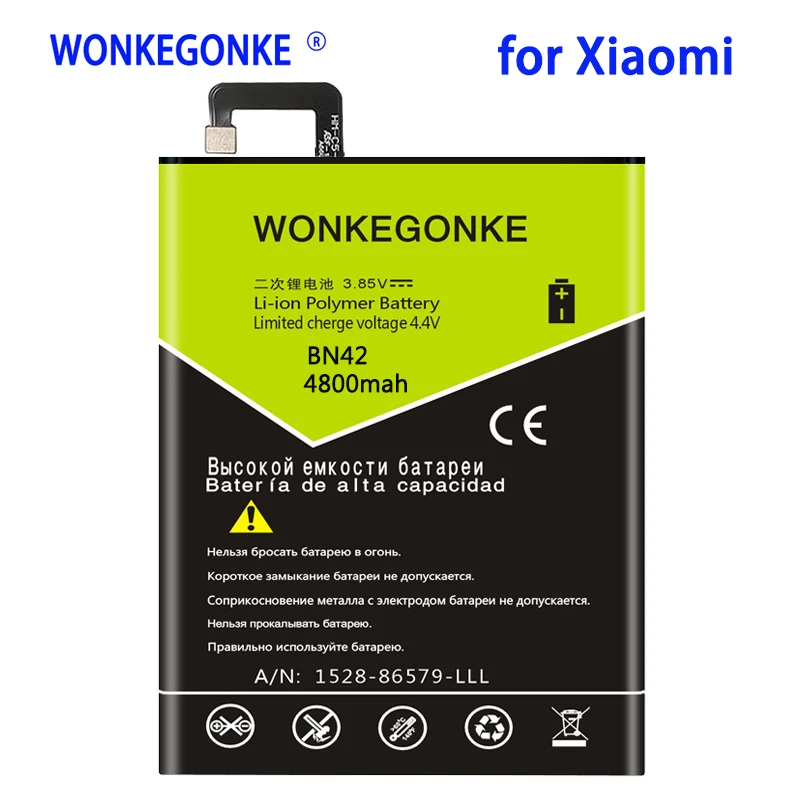 Аккумулятор WONKEGONKE BN42 на 4800 мАч для Xiaomi Redmi 4, аккумулятор Xiaomi Hongmi 4 для 2 Гб ОЗУ, 16 Гб ПЗУ, батареи, батарея
Аккумулятор WONKEGONKE BN42 на 4800 мАч для Xiaomi Redmi 4, аккумулятор Xiaomi Hongmi 4 для 2 Гб ОЗУ, 16 Гб ПЗУ, батареи, батарея