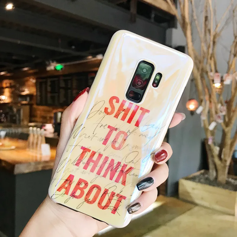Глянцевое для лазерной печатных сообщений чехол телефона samsung S9 Мягкие TPU Мода