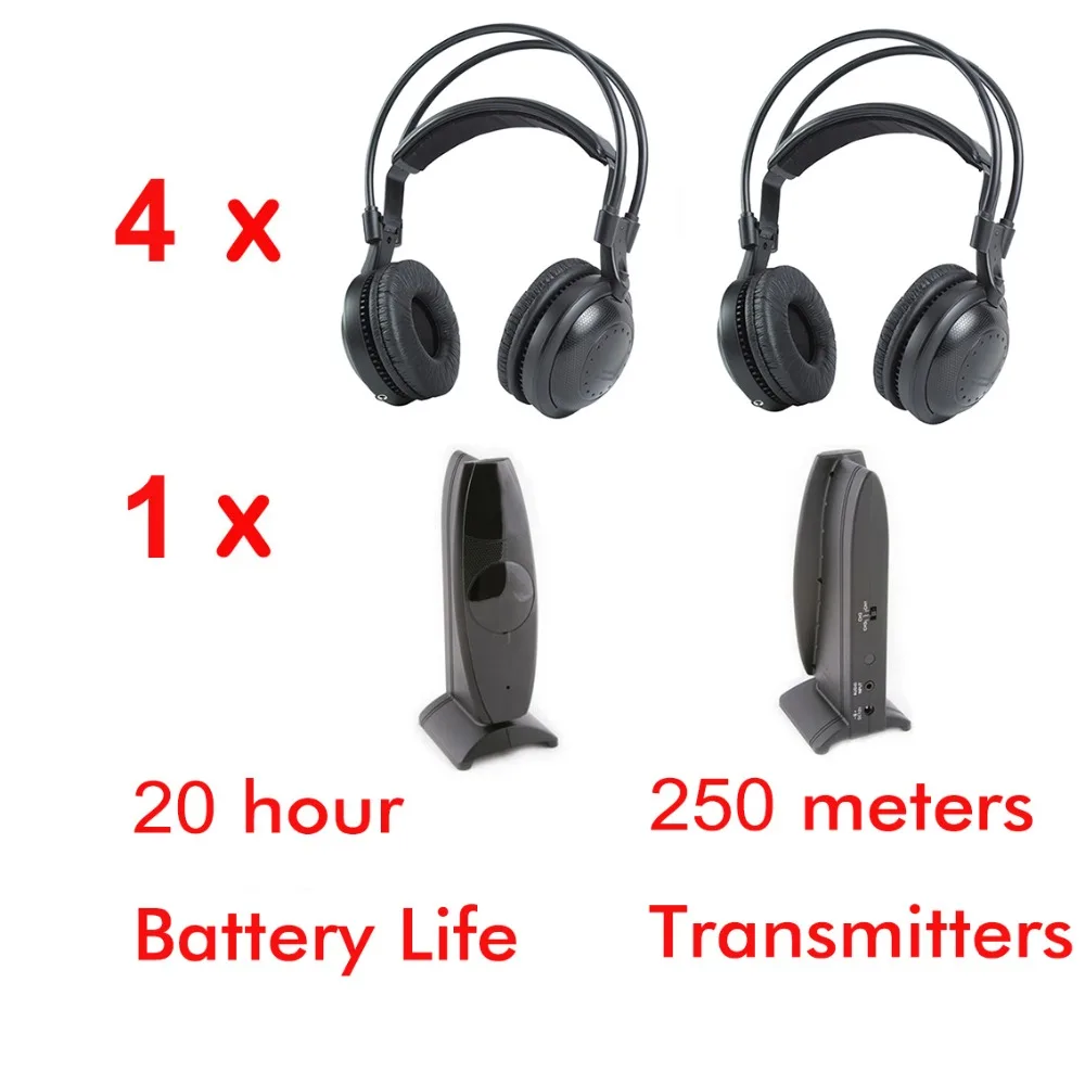 Ultra Low bass Silent Disco Wireless Headphones 4pcs Bundle with 1 Transmitter 200m Distance
Ultra Low bass Silent Disco Wireless Headphones 4pcs Bundle with 1 Transmitter 200m Distance
