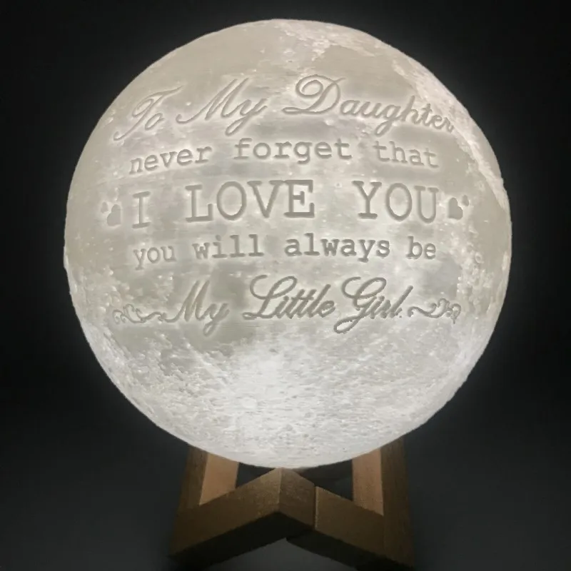 Customized LED 3D Printing Moon Night Light Novelty Lamp USB Recharged Indoor Romantic Decoration 2/16 Colors Moonlight
Customized LED 3D Printing Moon Night Light Novelty Lamp USB Recharged Indoor Romantic Decoration 2/16 Colors Moonlight
