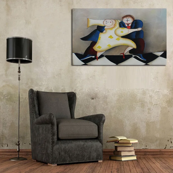 New Handpainted Abstract Art Dancing Cook Oil Paintings on Canvas Abstract Lovely Wall Sticks Unique Gift for Home Decor
New Handpainted Abstract Art Dancing Cook Oil Paintings on Canvas Abstract Lovely Wall Sticks Unique Gift for Home Decor