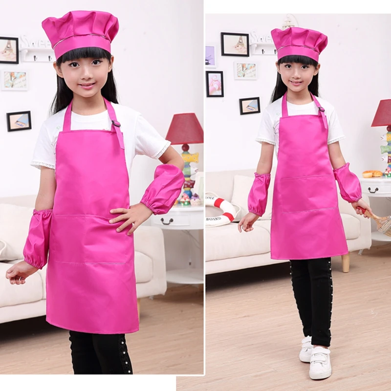 Children chef apron set kindergarten DIY art painting apron hat kids bakery apron with hat and cuffins
Children chef apron set kindergarten DIY art painting apron hat kids bakery apron with hat and cuffins
