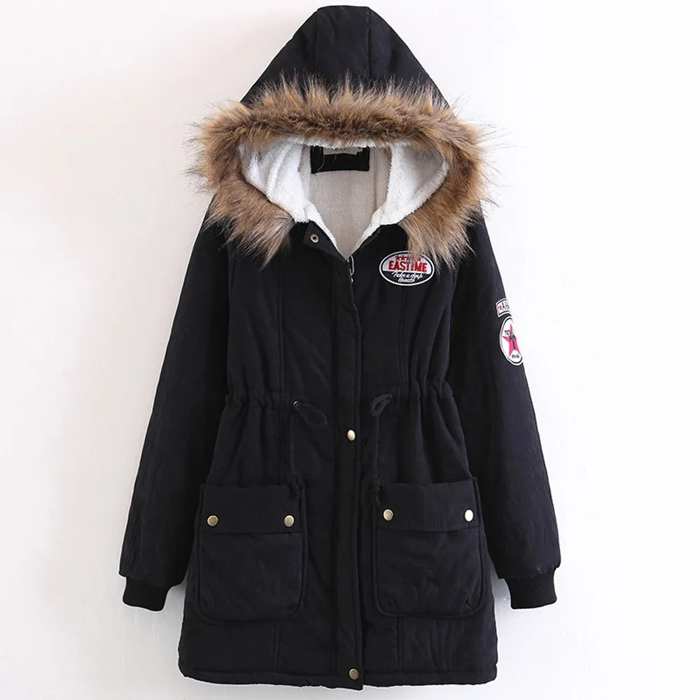 Fashion Womens Warm Coat Fur Collar Thicker Outwear Pockets Coats Black Winter Parka Outwear Hooded Zip Manteau Tops Abrigo
Fashion Womens Warm Coat Fur Collar Thicker Outwear Pockets Coats Black Winter Parka Outwear Hooded Zip Manteau Tops Abrigo
