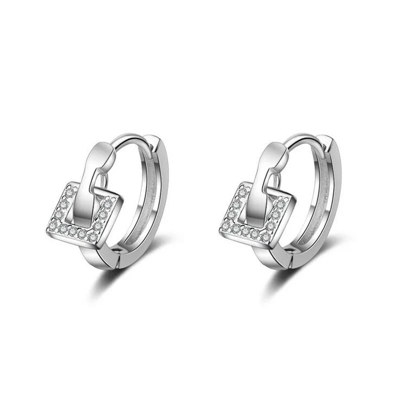 Fashion Cute Clear Zircon Square Shape 925 Silver Circle Hoop Earring For Child Kids Girls Women Loops Huggie Party Gift Jewelry
Fashion Cute Clear Zircon Square Shape 925 Silver Circle Hoop Earring For Child Kids Girls Women Loops Huggie Party Gift Jewelry