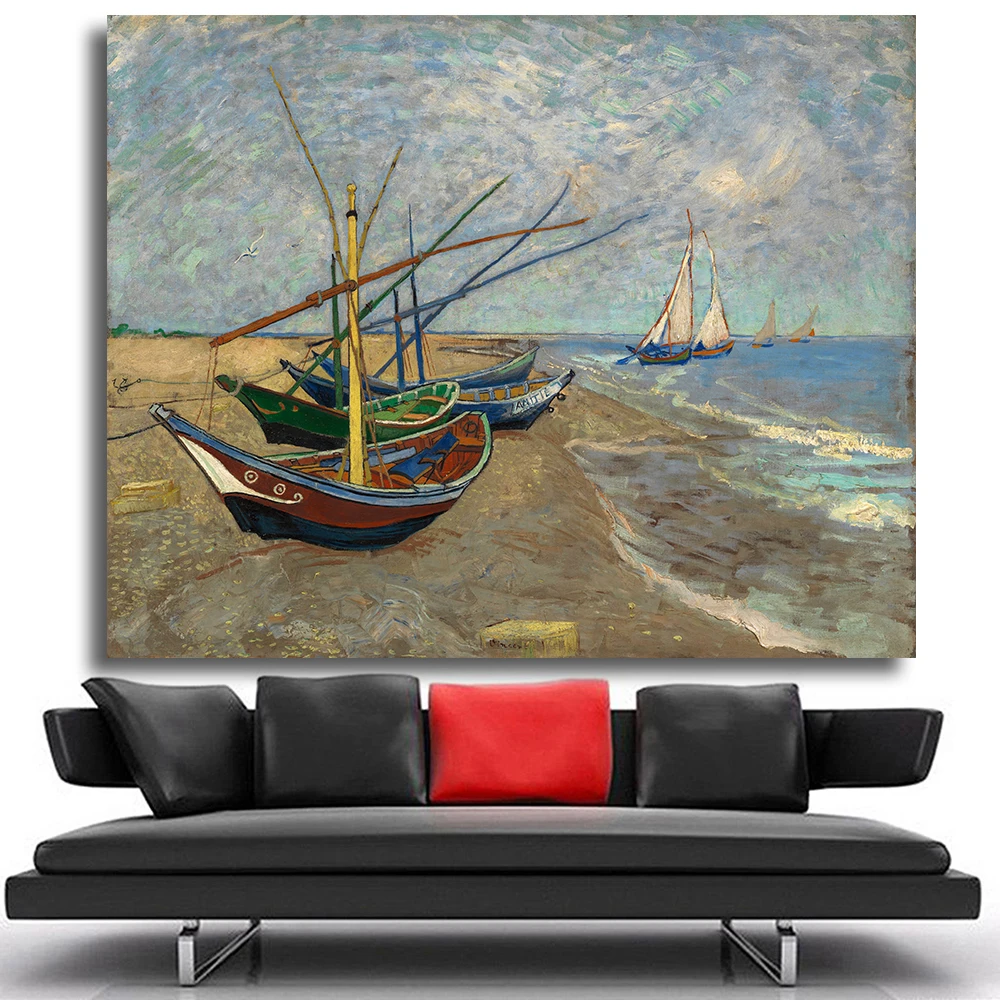 Картина на холсте рыбалка лодка пляже|oil painting|the paintingspaintings on canvas |