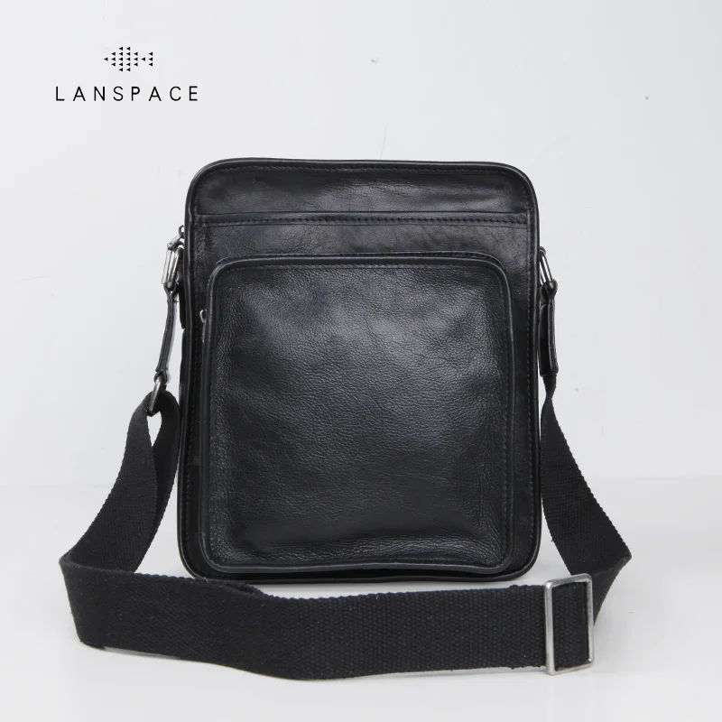 LANSPACE Мужская сумка из натуральной кожи модная через плечо брендовая плечо|genuine