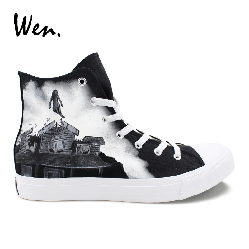 Wen Hand Painted Flat Shoes Design Pierce The Veil High Top Womens Canvas Sneakers Custom Mens Rope Soled Skateboard Shoes
Wen Hand Painted Flat Shoes Design Pierce The Veil High Top Womens Canvas Sneakers Custom Mens Rope Soled Skateboard Shoes