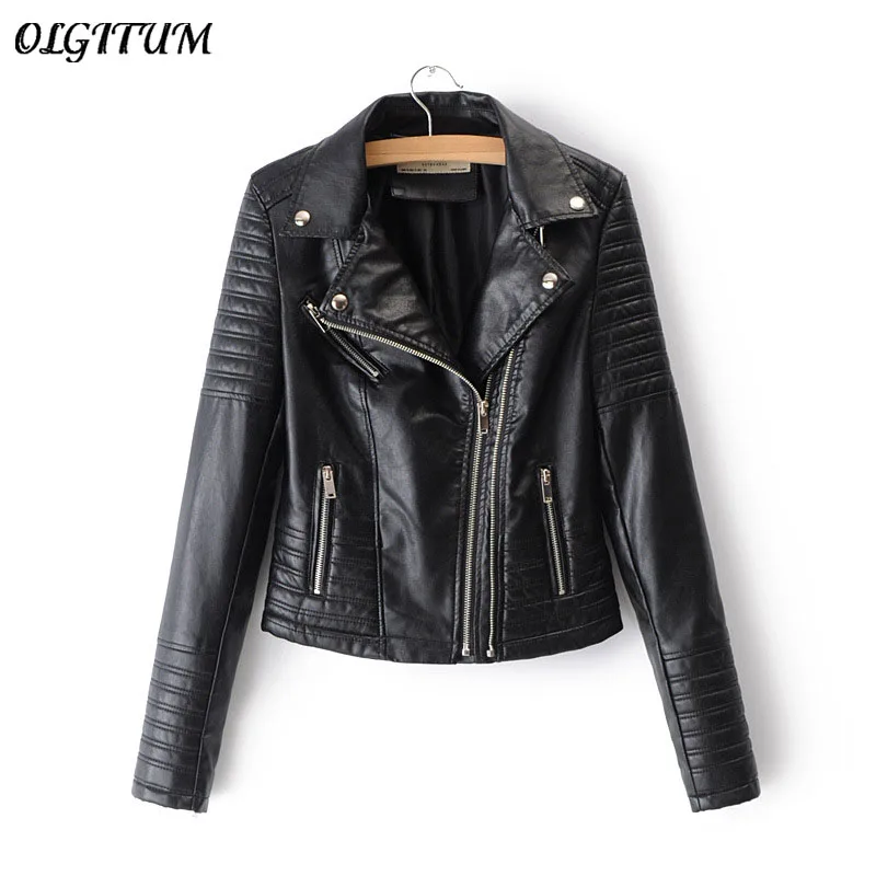 Women PU Leather Outwear 2019 Spring New Women Fashion Jacket Lapel Slim Motorcycle Jackets Solid Color Zipper Coat
Women PU Leather Outwear 2019 Spring New Women Fashion Jacket Lapel Slim Motorcycle Jackets Solid Color Zipper Coat