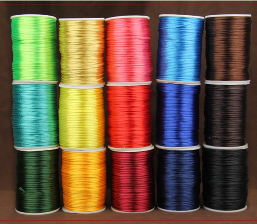 100m/roll Soft Satin Rattail Silk Macrame Cord Nylon Kumihimo Shamballa For DIY Chinese Knot Bracelet Necklace Jewelry Finding
100m/roll Soft Satin Rattail Silk Macrame Cord Nylon Kumihimo Shamballa For DIY Chinese Knot Bracelet Necklace Jewelry Finding