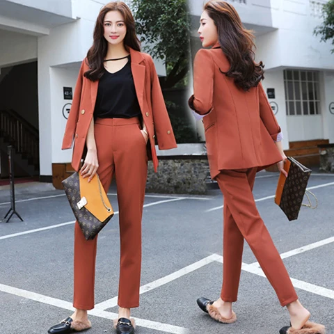 Set female 2019 autumn new elegant casual long-sleeved solid color loose jacket suit + trousers temperament fashion two-piece
Set female 2019 autumn new elegant casual long-sleeved solid color loose jacket suit + trousers temperament fashion two-piece
