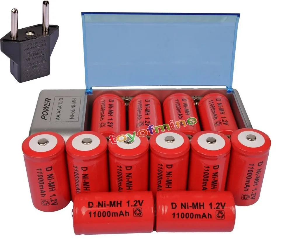 12x D size 11000mAh Rechargeable Battery Ni-MH+ C/D AA Size Univeral Charger Plug
12x D size 11000mAh Rechargeable Battery Ni-MH+ C/D AA Size Univeral Charger Plug