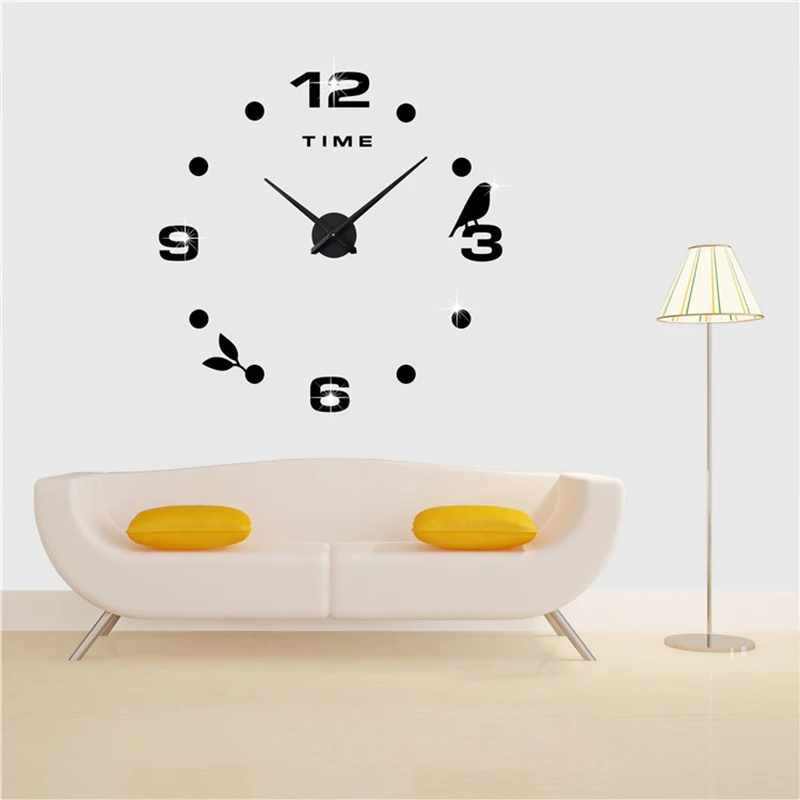 Decorative wall clock 3D large size creative clock bird design digital bedroom DIY clock unique gift home decoratio
Decorative wall clock 3D large size creative clock bird design digital bedroom DIY clock unique gift home decoratio