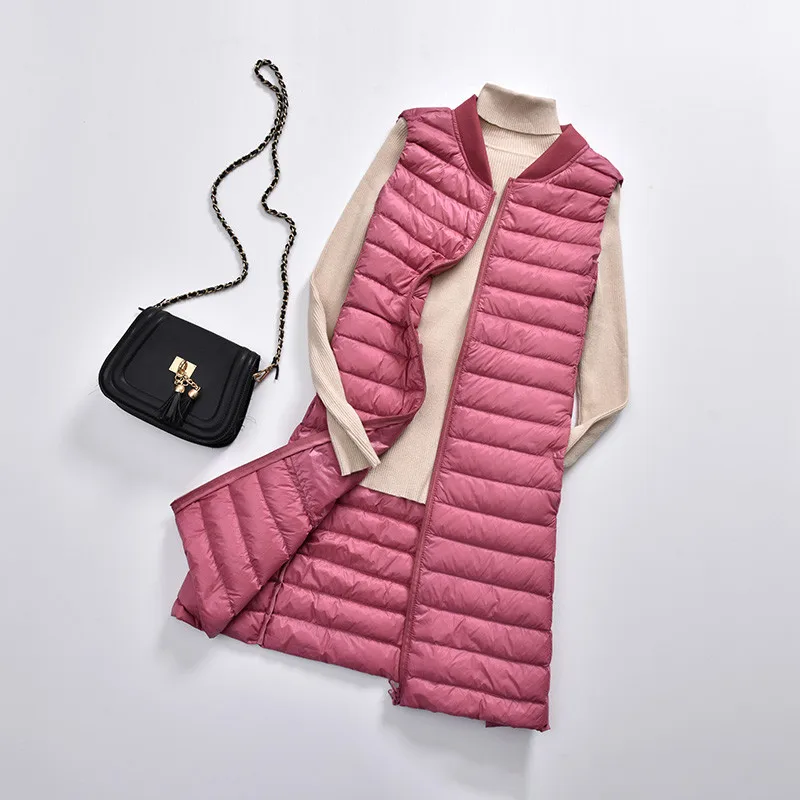 2022 Autumn Winter Women Long Waistcoat Tank Parkas Ultra Light White Duck Down Vest Coat Female Sleeveless Warm Puffer Jacket
2022 Autumn Winter Women Long Waistcoat Tank Parkas Ultra Light White Duck Down Vest Coat Female Sleeveless Warm Puffer Jacket