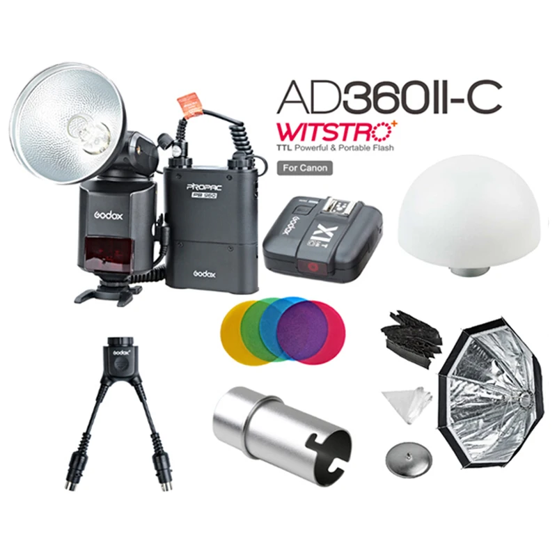 Новейшая вспышка Godox AD-360 MARK II AD360II-C TTL Мощная Вспышка Speedlite + блок питания PB960