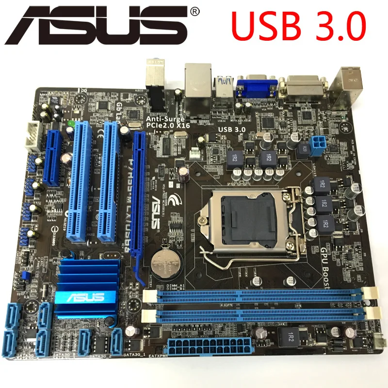 Настольная Материнская плата Asus P7H55 M LX/USB3 H55 Socket LGA 1156 i3 i5 i7 DDR3 8G u ATX UEFI BIOS