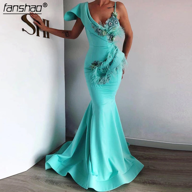 Mermaid Muslim Evening Dress Lace Feathers Flowers Dubai Saudi Arabic Evening Gown Prom Dress
Mermaid Muslim Evening Dress Lace Feathers Flowers Dubai Saudi Arabic Evening Gown Prom Dress