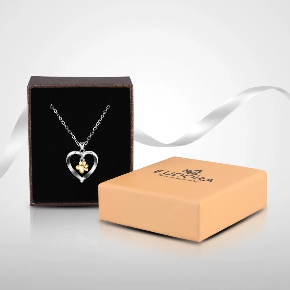 Eudora 925 Sterling Silver Cute Pet Dog Cat Bone & Footprint Pendant Necklaces Women Fine Jewelry For Girl Birthday gift D129
Eudora 925 Sterling Silver Cute Pet Dog Cat Bone & Footprint Pendant Necklaces Women Fine Jewelry For Girl Birthday gift D129
