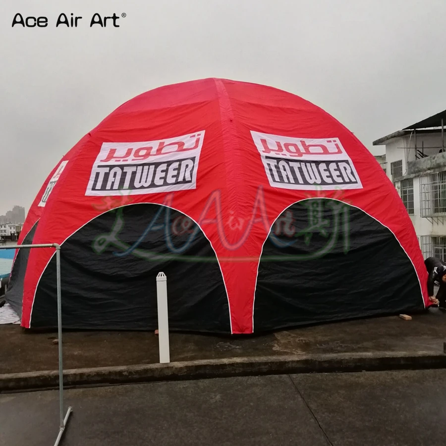 

10m Diameter Giant Full Cover Pavilion Inflatable Spider Tent Event Station Gathering Dome Marquee with Removable Curtains