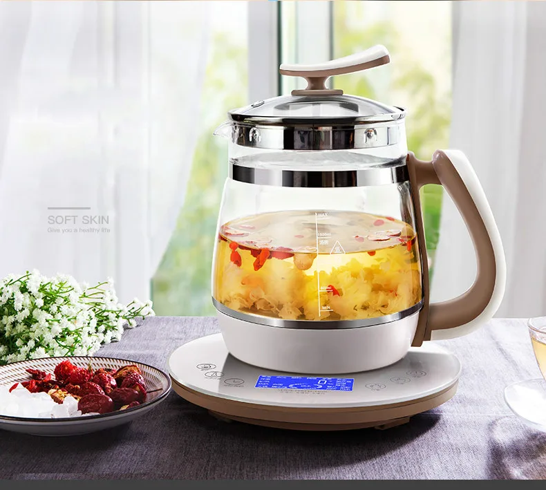 Fully automatic thickened glass multi-functional electric tea kettle black boiling Safety Auto-Off Function
Fully automatic thickened glass multi-functional electric tea kettle black boiling Safety Auto-Off Function