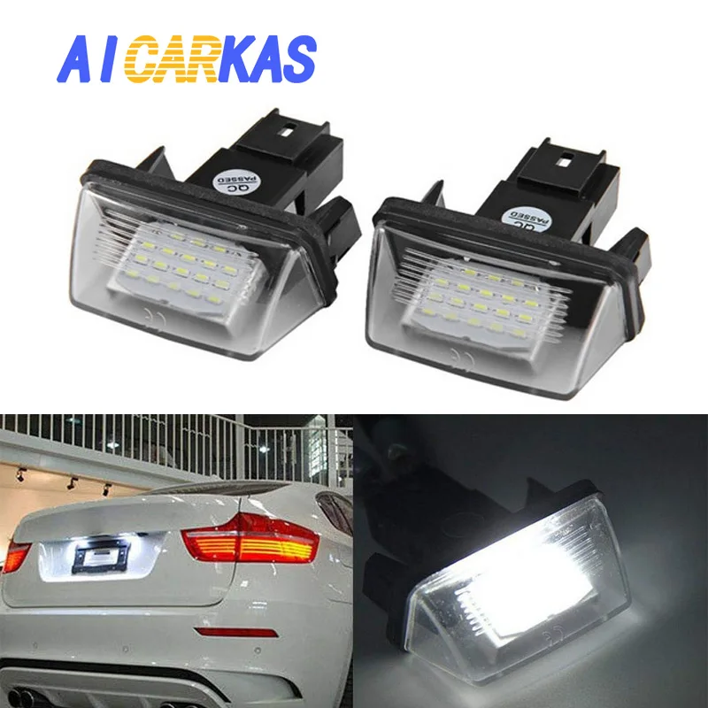 AICARKAS светодиодный ные фары для номерного знака Peugeot 206 207 307 308 406 407 Citroen C3 C4 C5 C6 BERLINGO