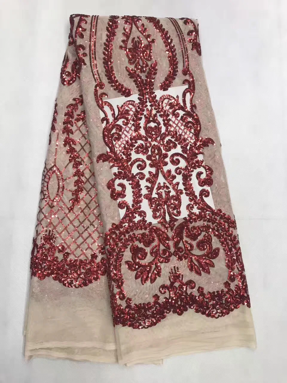 Latest African Lace 2019 Red lace Fabric High Quality Sequins Embroidery Lace Trim African Dress French Mesh Tulle Lace AMZ861
Latest African Lace 2019 Red lace Fabric High Quality Sequins Embroidery Lace Trim African Dress French Mesh Tulle Lace AMZ861