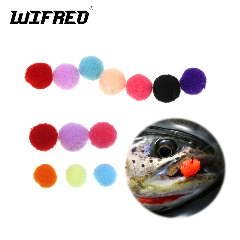 Wifreo 50 шт. 8 мм 10 смешанные цвета Glo ошибка лосося яйцо мухи и стальные головки