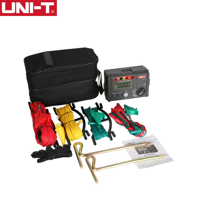 UNI-T UT521 LCD Digital Earth Ground Resistance Voltage Meter Tester 0-200V 0-2000 ohm
UNI-T UT521 LCD Digital Earth Ground Resistance Voltage Meter Tester 0-200V 0-2000 ohm