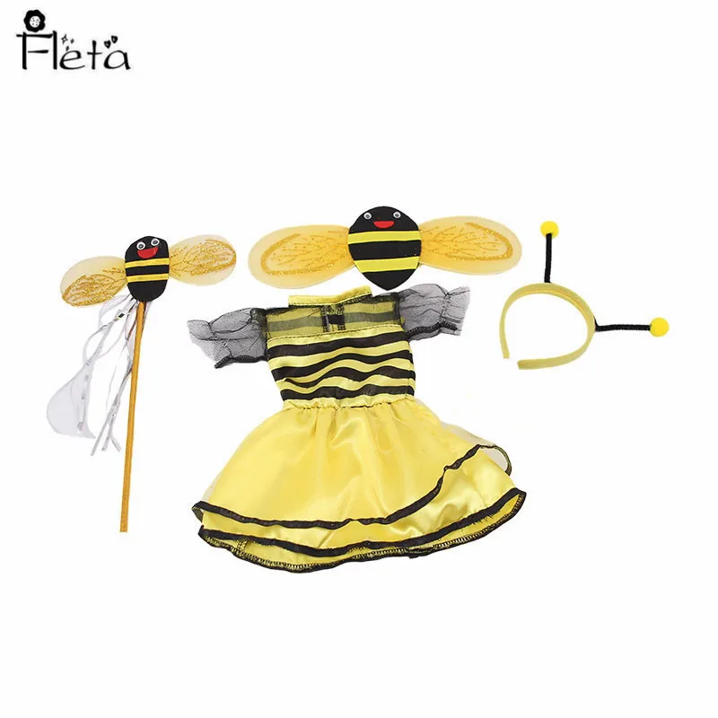 Fleta Doll Summer Fashion New Bee Dress Four-Piece Suit for 18-Inch American Doll Suitable for Children's Toy Accessories
Fleta Doll Summer Fashion New Bee Dress Four-Piece Suit for 18-Inch American Doll Suitable for Children's Toy Accessories