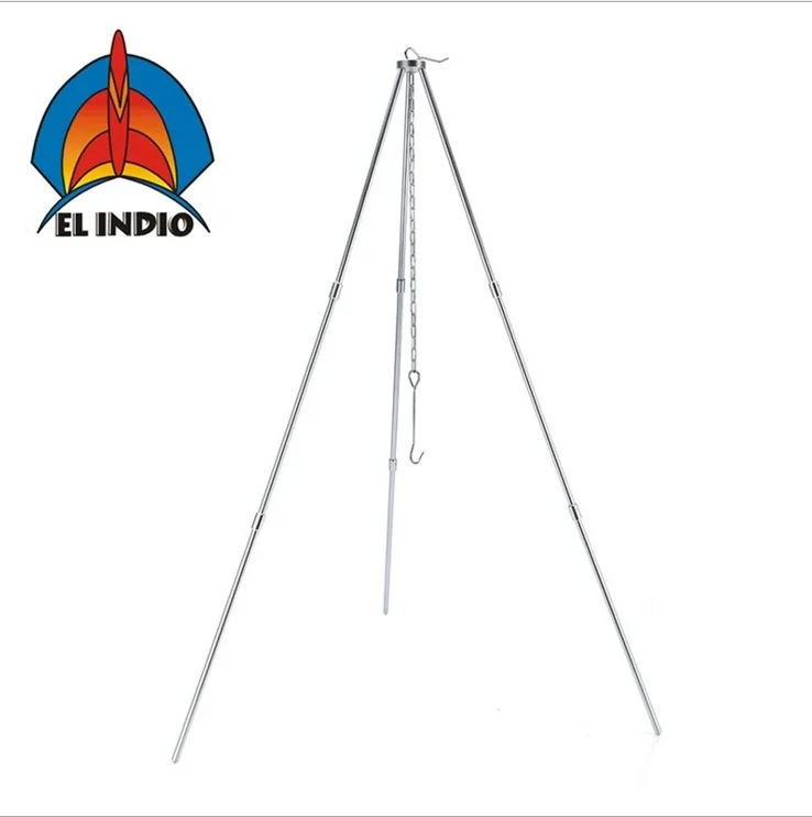 Light outdoor hanger, three foot frame, portable barbecue frame, camping pan hanger bracket
Light outdoor hanger, three foot frame, portable barbecue frame, camping pan hanger bracket