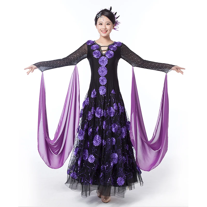 2017 Red Costume Ballroom Dance Skirts Newest Design Woman Modern Waltz Tango Dress/standard Competition Dress MQ242 | Тематическая