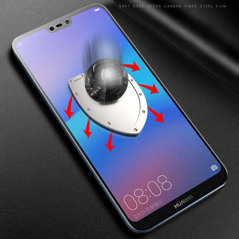 9D закаленное стекло против отпечатков пальцев для Huawei Y5 Y6 Y7 Pro Y7p Y9 Prime 2019 Y9a Mate 20 Lite