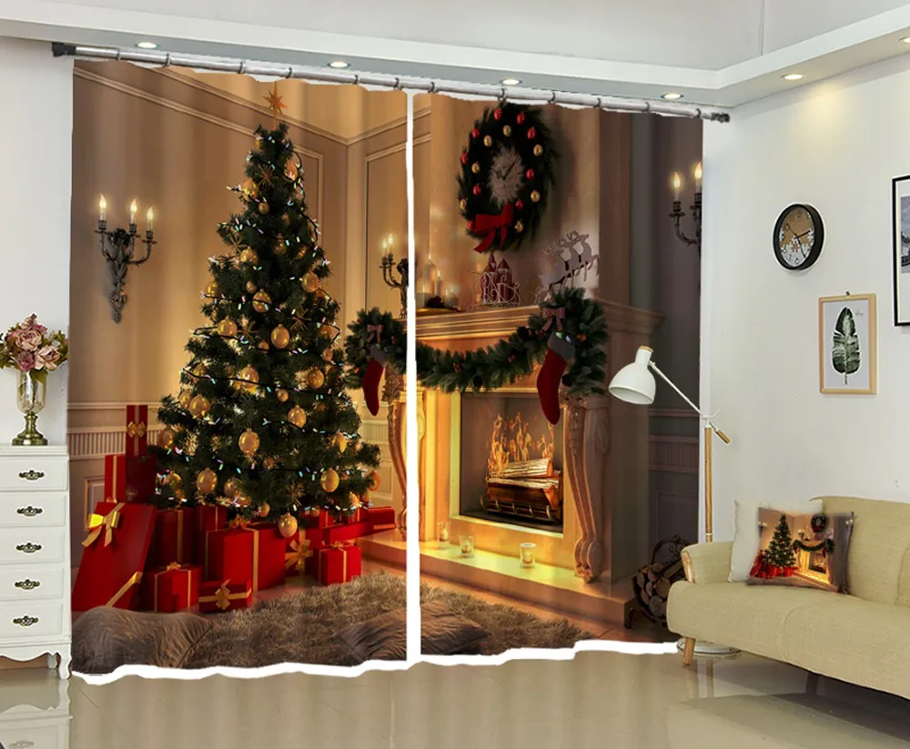 Pretty Interior Christmas Decoration High-precision Shade 3D Curtain for Living Room or Hotel Drapes Cortians
Pretty Interior Christmas Decoration High-precision Shade 3D Curtain for Living Room or Hotel Drapes Cortians