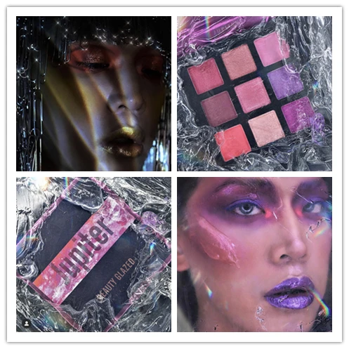 Beauty Glazed 9 блестящие тени для век Палитра Косметика Тени стойкие легко носить
