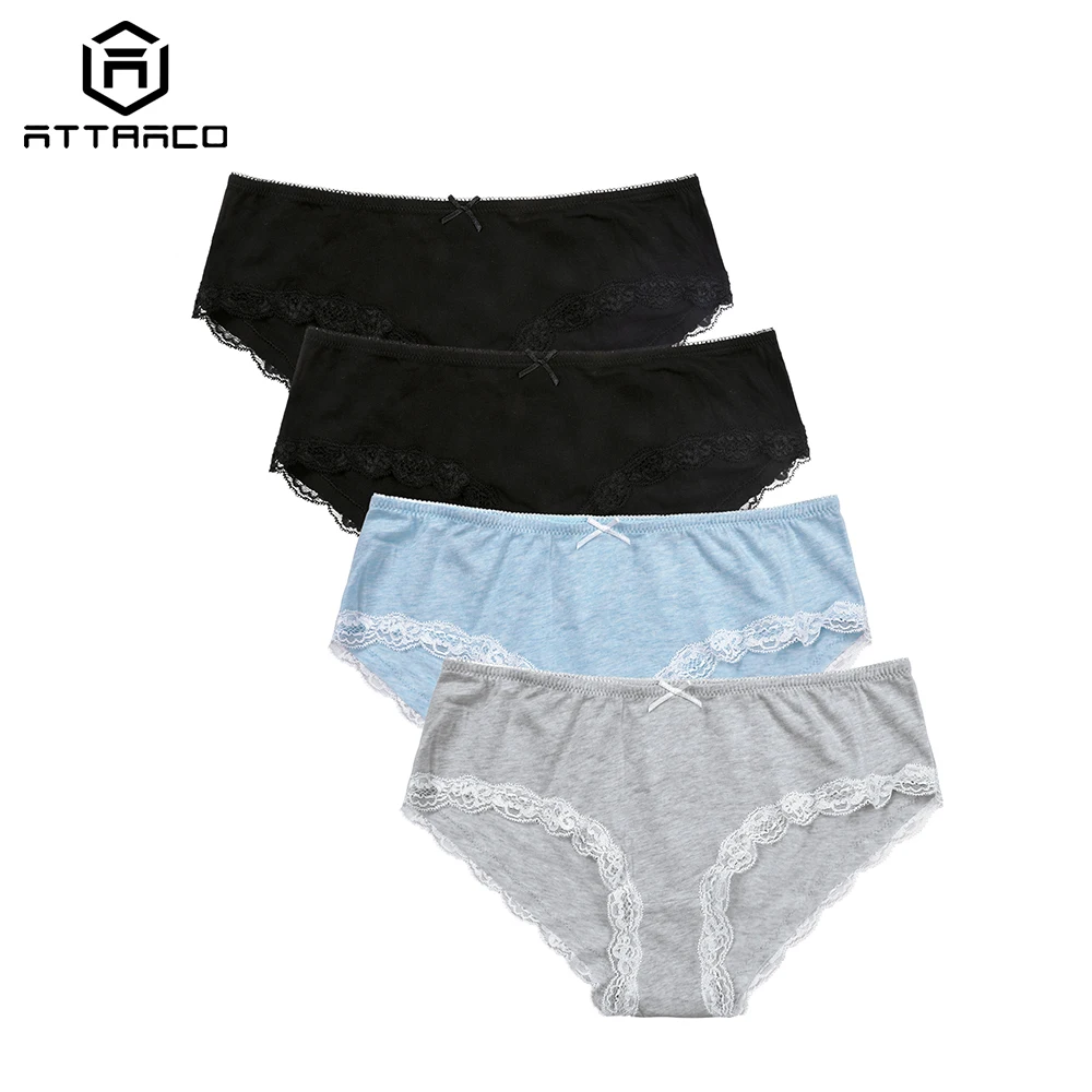 ATTRACO Women Panties Underwear 4 Packs Cotton Soft Strech comfort solid cozy Panties Ladies Bow tie mid waist hot sale
ATTRACO Women Panties Underwear 4 Packs Cotton Soft Strech comfort solid cozy Panties Ladies Bow tie mid waist hot sale