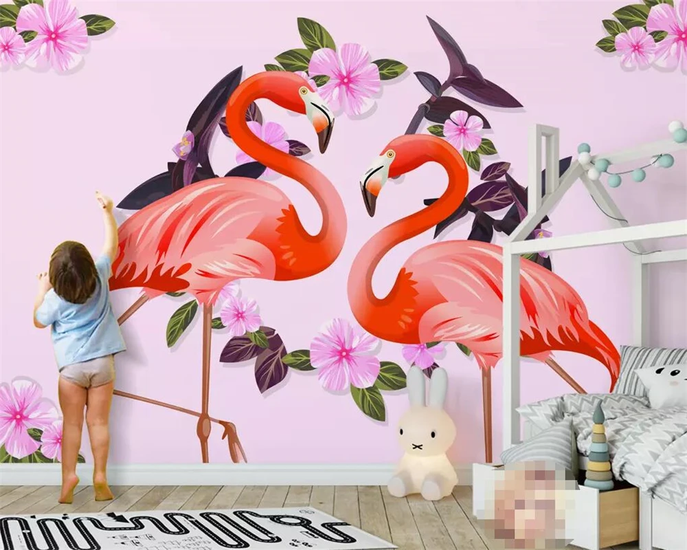 Beibehang Custom wallpaper modern minimalist flamingo wallpaper Nordic living room bedroom TV background wall mural 3d wallpaper
Beibehang Custom wallpaper modern minimalist flamingo wallpaper Nordic living room bedroom TV background wall mural 3d wallpaper