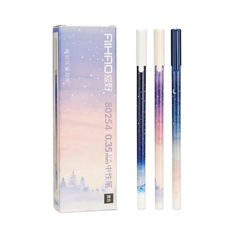 4Pcs 0.35mm Fantastic Cute Space Starry Sky Night Sky Gel Pen Kawaii Beautiful Signature Pen Escolar Papelaria School Supply
4Pcs 0.35mm Fantastic Cute Space Starry Sky Night Sky Gel Pen Kawaii Beautiful Signature Pen Escolar Papelaria School Supply