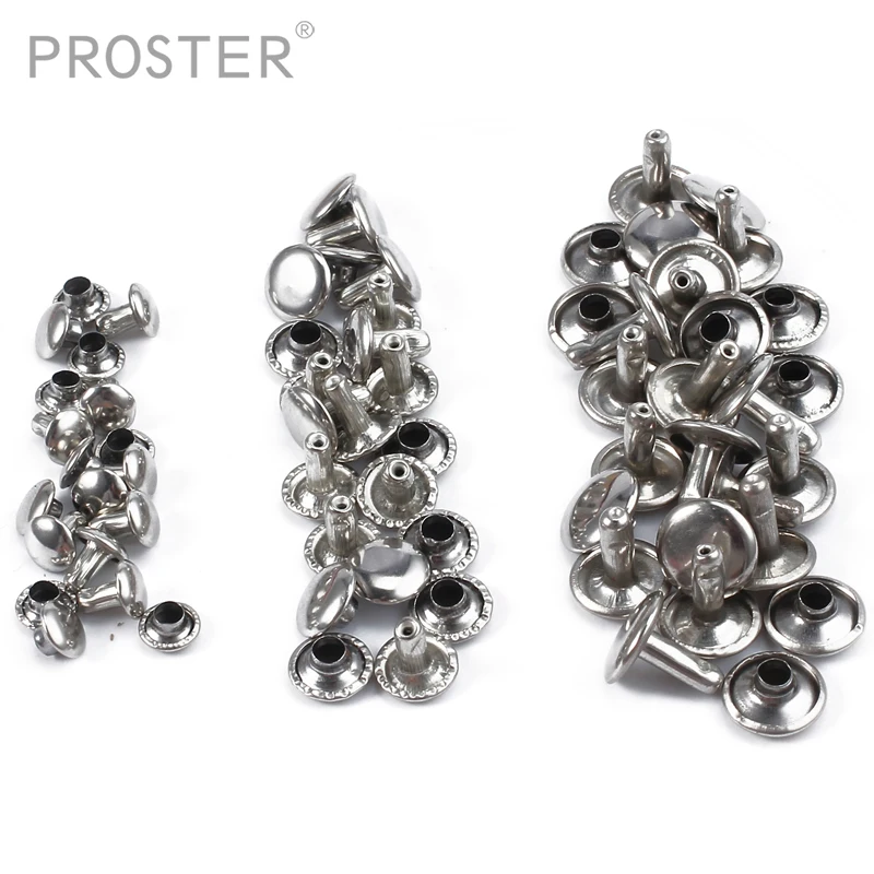 Proster 300 Pairs Silver Two Piece Double Cap Tubular Rivets Leather Punk Craft Repair 6/8/10mm spikes For Paper Leather rivets
Proster 300 Pairs Silver Two Piece Double Cap Tubular Rivets Leather Punk Craft Repair 6/8/10mm spikes For Paper Leather rivets
