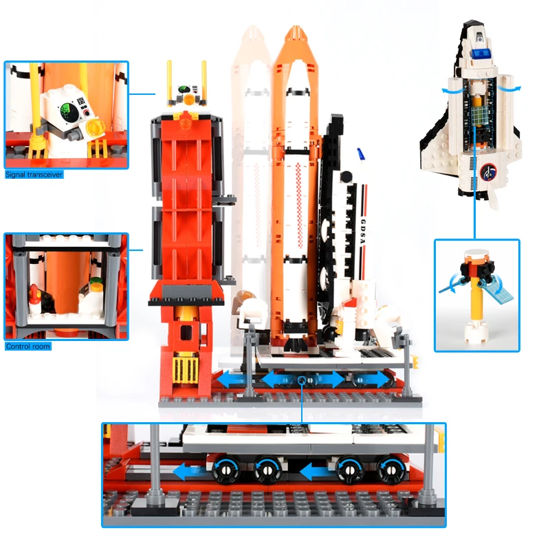 Classic 679+Pcs Building Blocks City The Shuttle Launch Center Block DIY Bricks Educational Building Toys For Children Gift
Classic 679+Pcs Building Blocks City The Shuttle Launch Center Block DIY Bricks Educational Building Toys For Children Gift