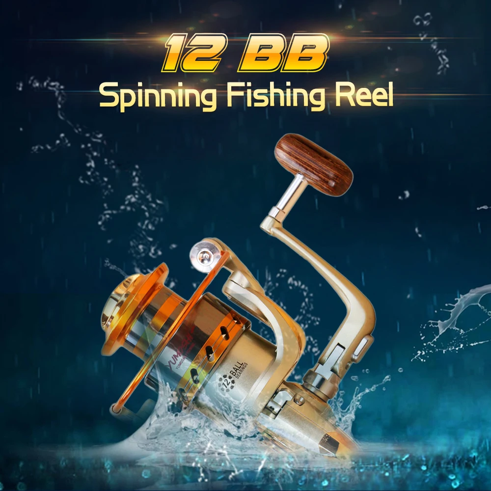 YUMOSHI 12 BB Fishing Reel Left/Right Interchangeable Handle Spinning Ultra Light Smooth Rock | Спорт и развлечения