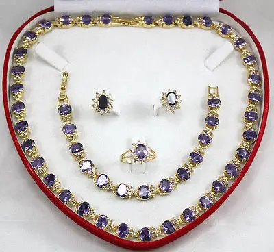 Charming 18kgp Choices Charming Crystal Ring Necklace Earrings Bracelet Jewelry Set +box Crystal Women Wedding