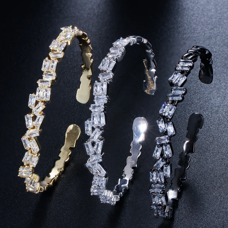 ThreeGraces Fashion Brand CZ Jewelry Luxury Cubic Zirconia Stone Women Baguette Cuff Bracelet Bangle Adjustable Size BA005
ThreeGraces Fashion Brand CZ Jewelry Luxury Cubic Zirconia Stone Women Baguette Cuff Bracelet Bangle Adjustable Size BA005