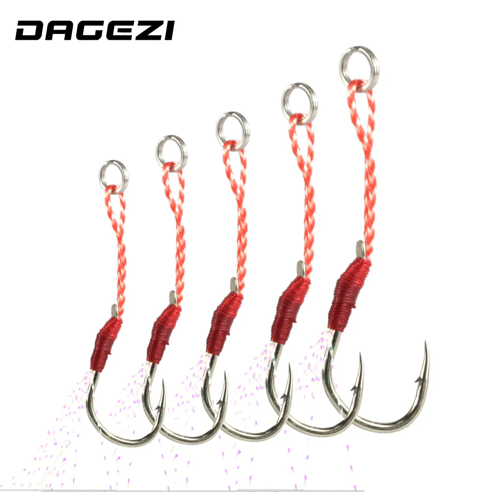 Рыболовные крючки DAGEZI, 10 шт./лот, из высокоуглеродистой стали, с леской и пером, крючки с зазубринами, рыболовные снасти
Рыболовные крючки DAGEZI, 10 шт./лот, из высокоуглеродистой стали, с леской и пером, крючки с зазубринами, рыболовные снасти