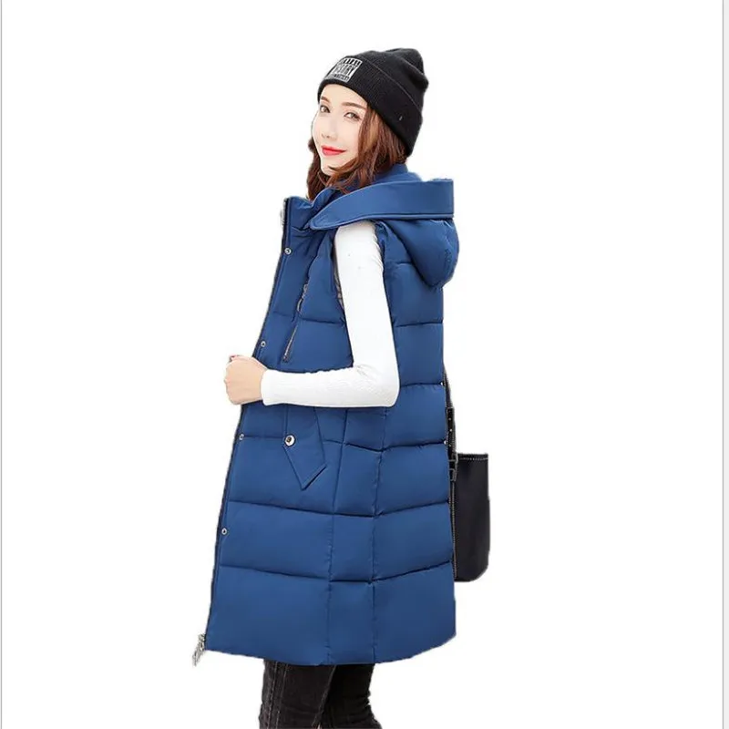 2018New Plus Size 4XL Autumn Winter Women Vest Female Hooded Warm Outerwear Casual Vest Female Down Cotton Thicken Vest Top Q674
2018New Plus Size 4XL Autumn Winter Women Vest Female Hooded Warm Outerwear Casual Vest Female Down Cotton Thicken Vest Top Q674