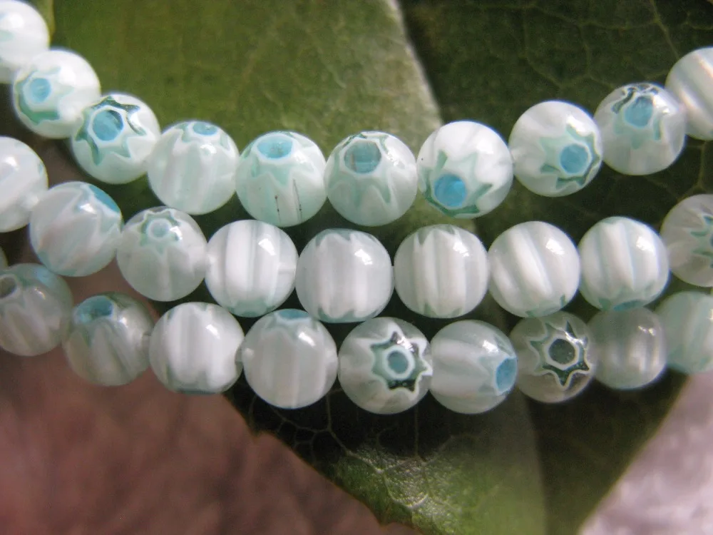 4mm Round Smooth Millefiori LAMPWORK glass Beads-Sky-blue-290+beads/3Strands Glass beads Jewelry DIY A2
4mm Round Smooth Millefiori LAMPWORK glass Beads-Sky-blue-290+beads/3Strands Glass beads Jewelry DIY A2