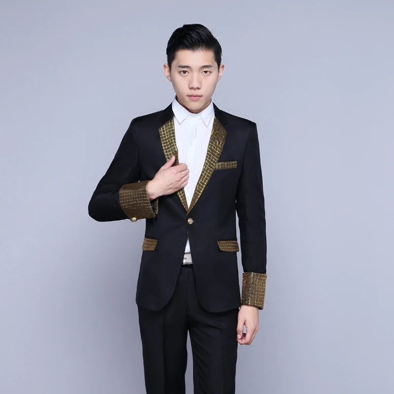 suit annual dress suits gold stage host performance studio men 2020 chorus Wedding Prom Theatrical Tuxedos
suit annual dress suits gold stage host performance studio men 2020 chorus Wedding Prom Theatrical Tuxedos