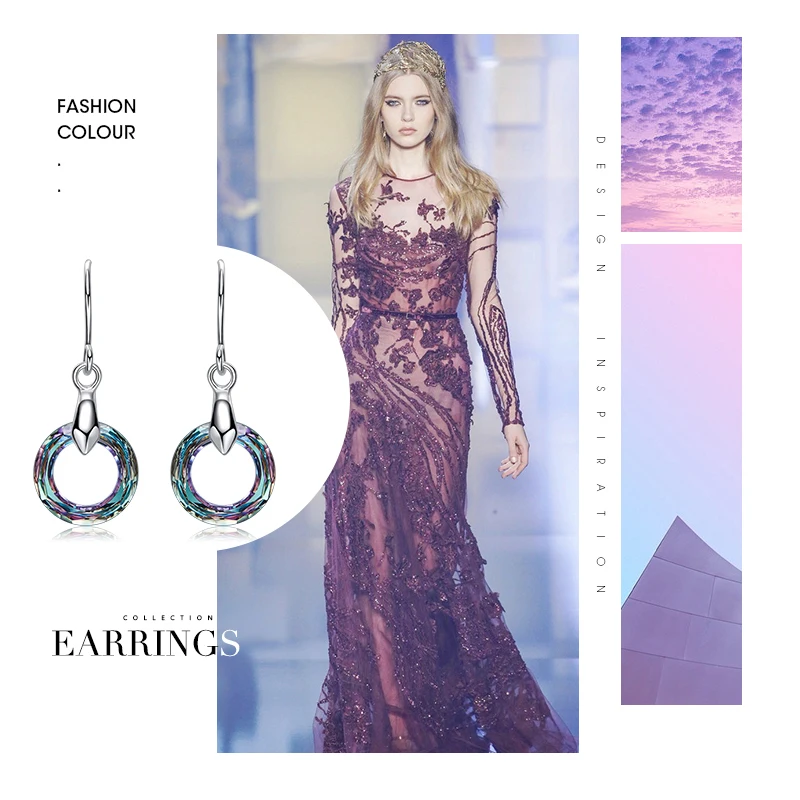 CDE Drop Earrings Embellished With Crystals Dangling Earrings Women Circle Earrings Simple Ear Jewelry Brincos
CDE Drop Earrings Embellished With Crystals Dangling Earrings Women Circle Earrings Simple Ear Jewelry Brincos